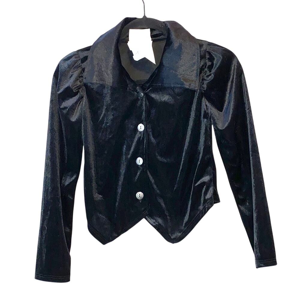 California Costumes Black Velvet Tailcoat Jacket Small Gothic Vampire Steampunk‎